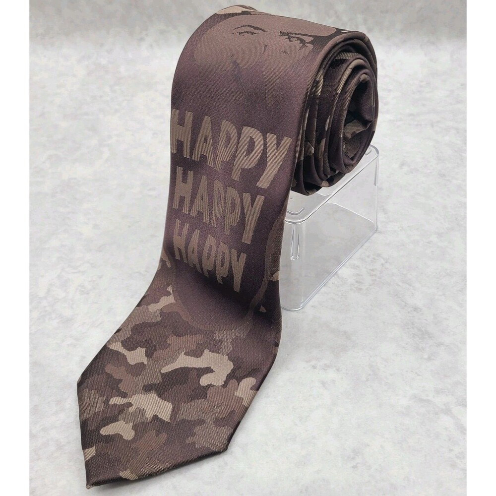 Duck Dynasty Phil Robertson "Happy Happy Happy" Men's Tie Brown Cammo